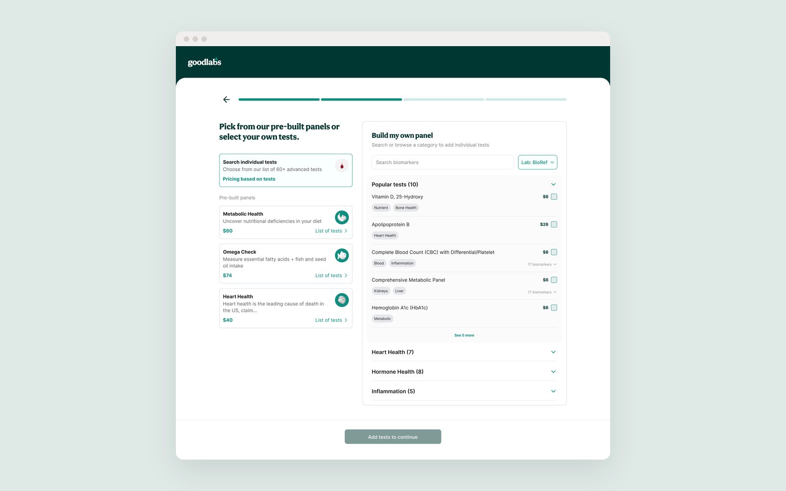 Desktop: a pre-built panel or your own