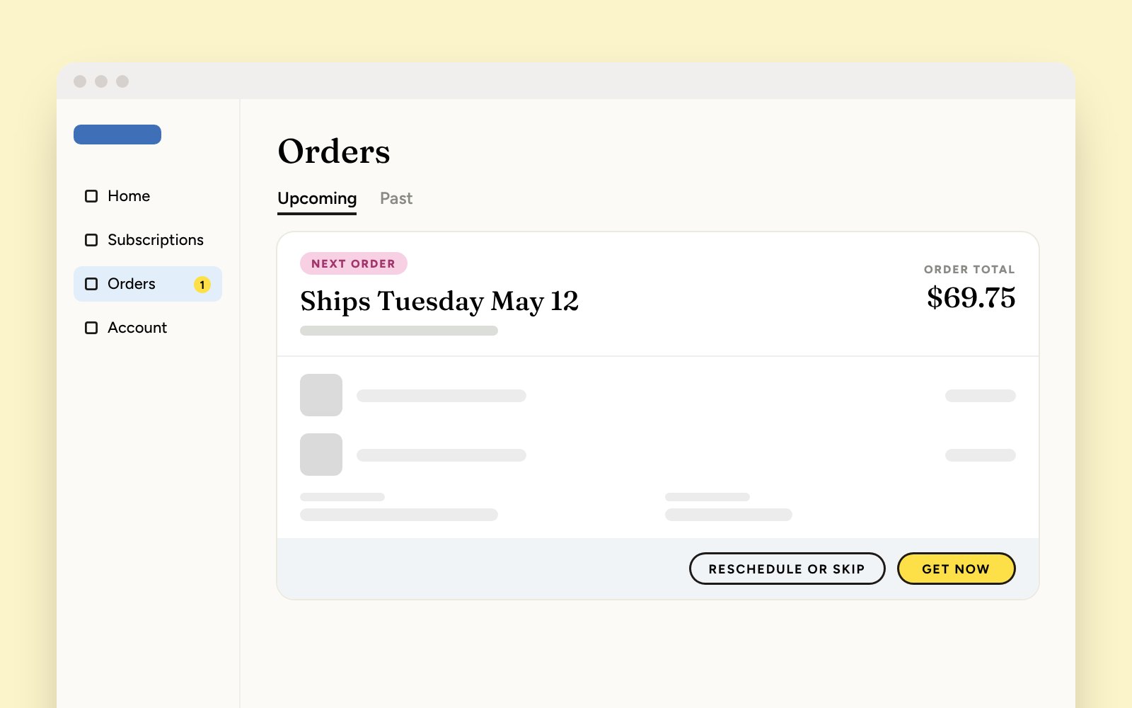 Desktop: orders
